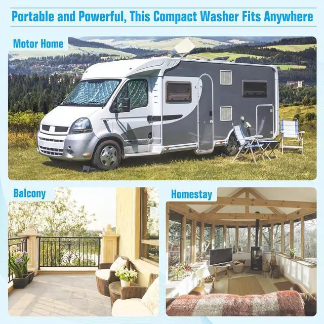 Alt view image 7 of 7 - Portable Washing Machine, 28 Lbs Compact Mini Washer and Dryer Combo,Twin Tub Laundry Washer with Spin Cycle, Soaking Function Ideal for Apartment, Dorms, RVs Camping, Grey