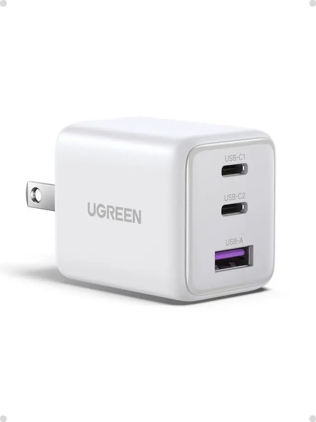 Main image of 3-Port 30W USB C Charger, GaN II Compact iPhone Charger Fast Charging, Type C Power Adapter for iPhone 17/16/15 Series, Galaxy S26/S25/24/23, iPad, White