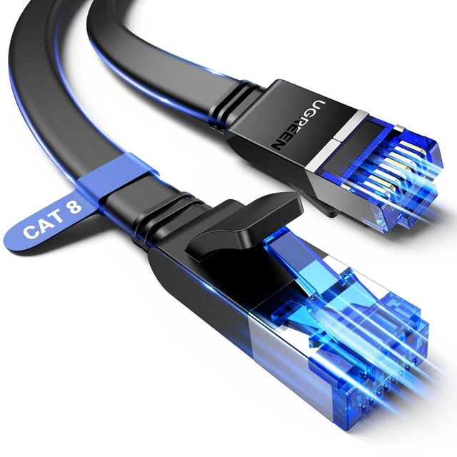 Main image of UGREEN Cat 8 Ethernet Cable 20FT, 40Gbps 2000Mhz High Speed, Black