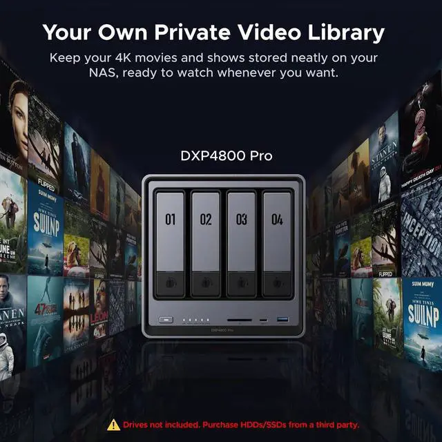 Alt view image 7 of 7 - UGREEN NAS DXP4800 Pro 4-Bay for IT Professionals, Developers & Power Users