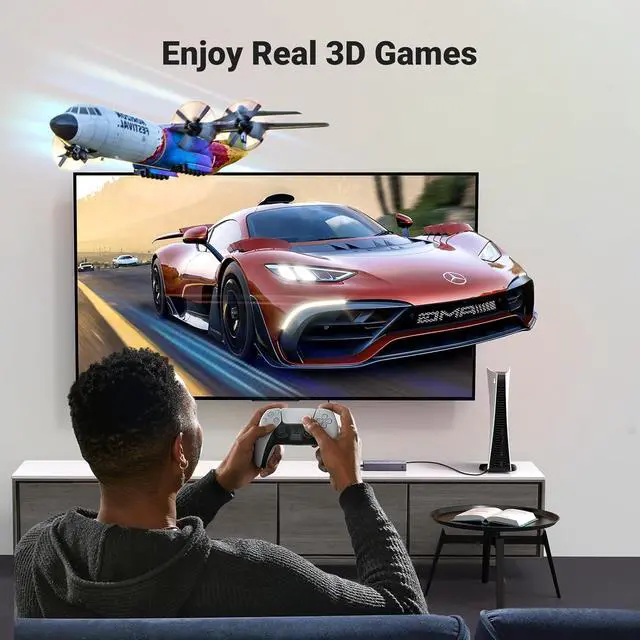 Alt view image 4 of 7 - HDMI Switch 5 in 1 Out 4K@60Hz, HDMI Splitter with Remote 5 Port Switcher Selector Box Support 3D CEC HDR HDCP2.2 Compatible with PS5/4/3 Xbox Nintendo Switch Roku TV Fire Stick Grey
