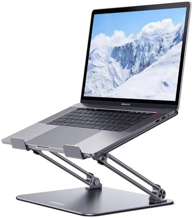 Main image of UGREEN Laptop Stand for Desk Laptop Riser Holder Foldable Portable Computer Stand Ergonomic Compatible with MacBook Pro Air Notebook and Tablets 10-17.3 Inch Gray