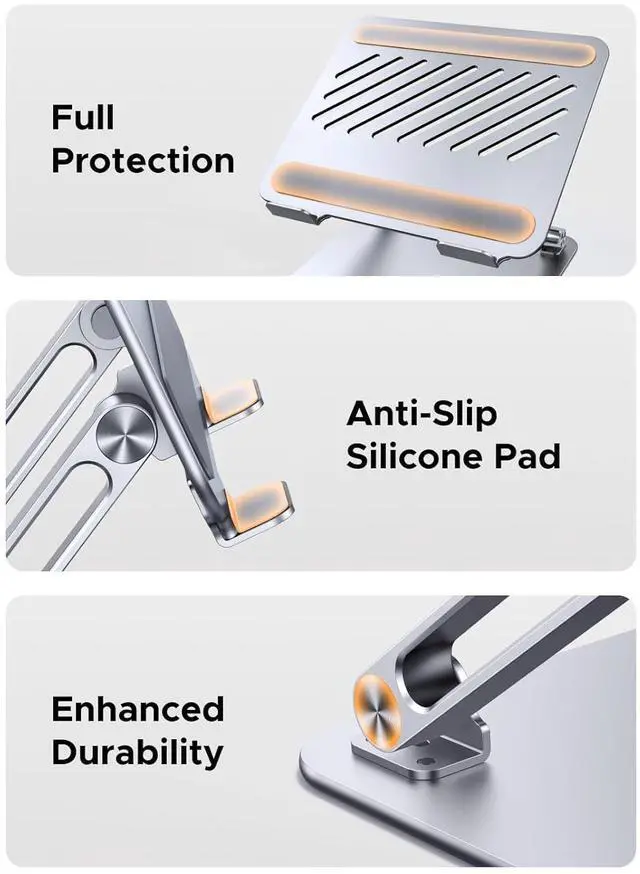 Alt view image 6 of 7 - UGREEN Portable Laptop Stand for Desk, Adjustable Computer Stand