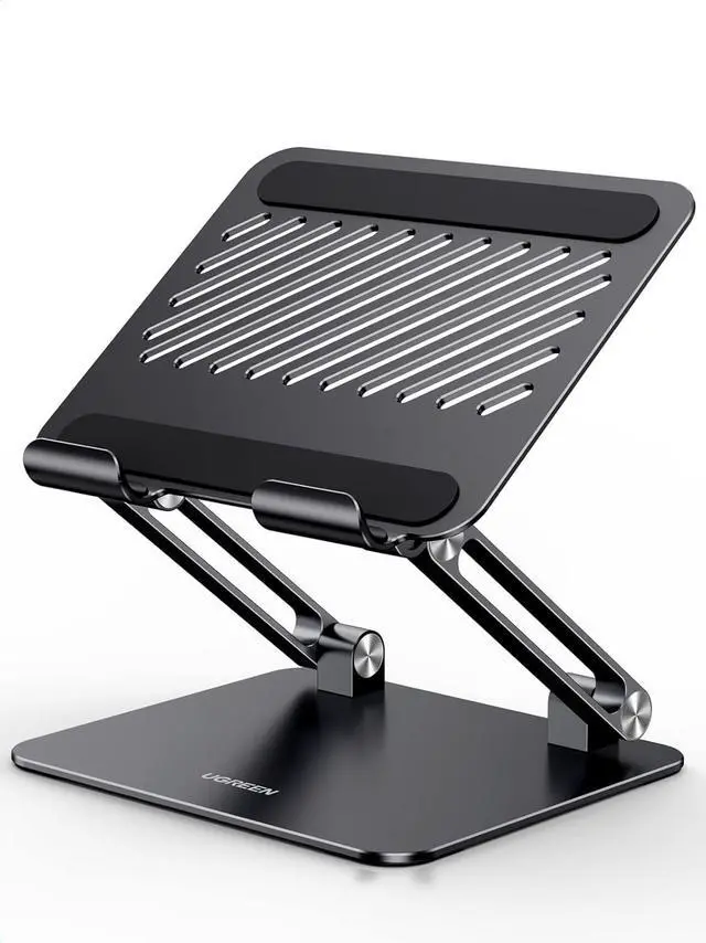 Main image of Tablet Stand Holder for Desk Dual Rod Support Aluminum Tablet Holder Adjustable Multi-Angle Home Office Accessories Compatible with iPad Pro 13 12 11 10.5 Air Mini 5 4 3 2 Phone E-Reader Black