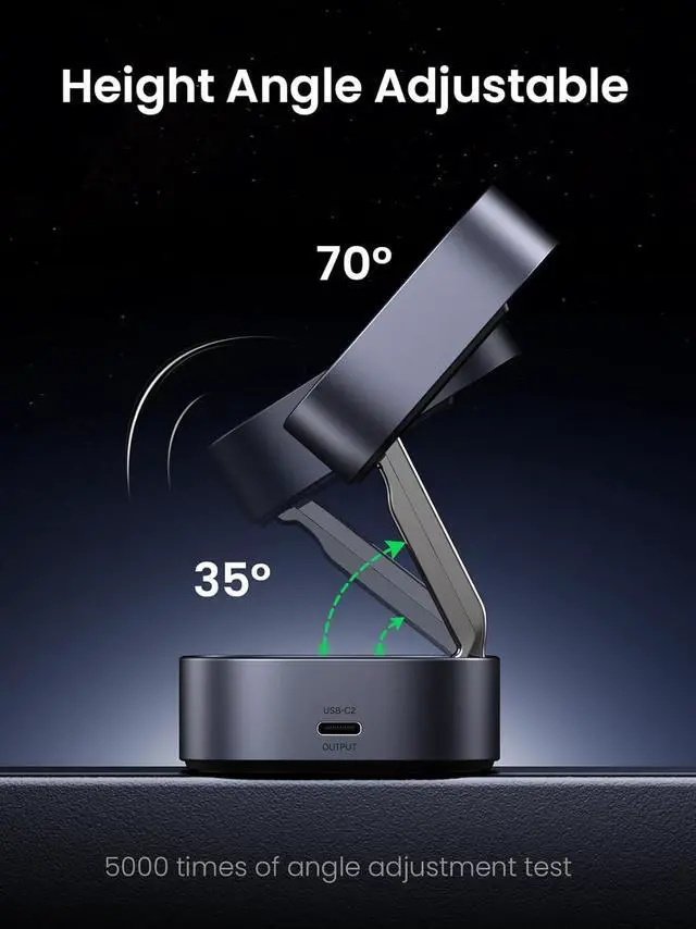 Alt view image 5 of 7 - MagFlow Magnetic Foldable Charging Station, 2-in-1 Fast Wireless Charger Compatible with iPhone 17 17 Air 17 Pro 17 Pro Max 16 15 14 13 12, Airpods3 2 Pro (No AC Adapter)