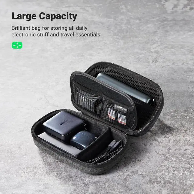 Alt view image 4 of 7 - Electronic Organizer Travel Case Pouch Bag Accessories Portable Waterproof Storage Bag Travel Essentials with Cable USB Flash Drive Charger External Battery Memory Card