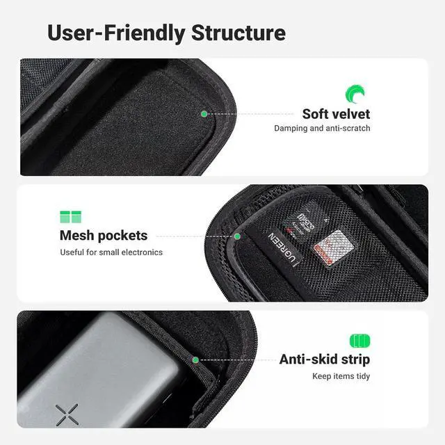 Alt view image 5 of 7 - Electronic Organizer Travel Case Pouch Bag Accessories Portable Waterproof Storage Bag Travel Essentials with Cable USB Flash Drive Charger External Battery Memory Card