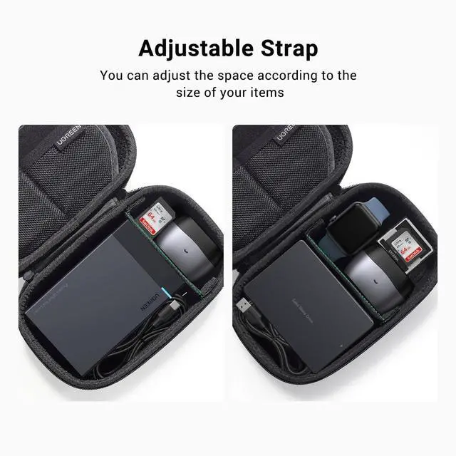 Alt view image 6 of 7 - Electronic Organizer Travel Case Pouch Bag Accessories Portable Waterproof Storage Bag Travel Essentials with Cable USB Flash Drive Charger External Battery Memory Card