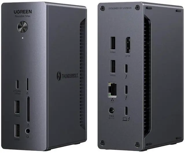 Main image of Thunderbolt 4 Dock 13-in-1 40Gbps Docking Station with Dual 4K@60Hz Single 8K Display, 90W Charging for Laptop, 2.5GbE, SD/TF 4.0. Revodok Max 213 for MacBook Surface Pro and More