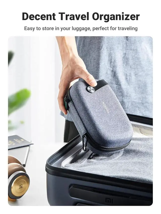 Alt view image 6 of 7 - Electronic Organizer Travel Case Pouch Bag Accessories Portable Waterproof Storage Bag Travel Essentials with Cable USB Flash Drive Charger External Battery Memory Card