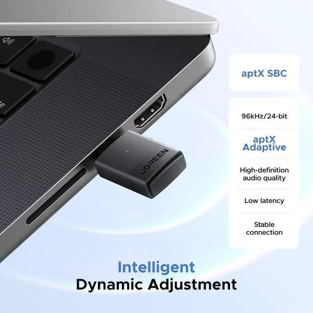 Alt view image 6 of 7 - USB-C Bluetooth Adapter for PS5, Gaming Consoles & PC, Bluetooth 6.0 Transmitter with LE Audio, aptX Adaptive/HD/aptX/SBC, Dual Pairing & One-to-Many Broadcast for Wireless Headphones Speakers