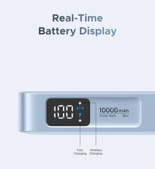 Alt view image 7 of 7 - UGREEN MagFlow 10000mAh Qi2 25W Wireless Power Bank Built-in Cable | Qi2 25W fastest wireless, built-in cable, 30W PD wired. MagSafe compatible. for 17/12