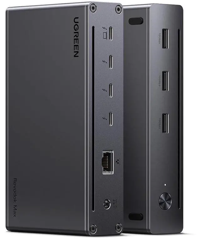 Main image of Thunderbolt 4 Dock 8-in-1 40Gbps TB4 Hub 3 x TB 4 Dual 4K@60Hz or Single 8K Display, 85W Charging, Gigabit Ethernet, 3 x USB A 3.2. Revodok Max 208 for Mac M1/M2/M3/M4 Pro/Max