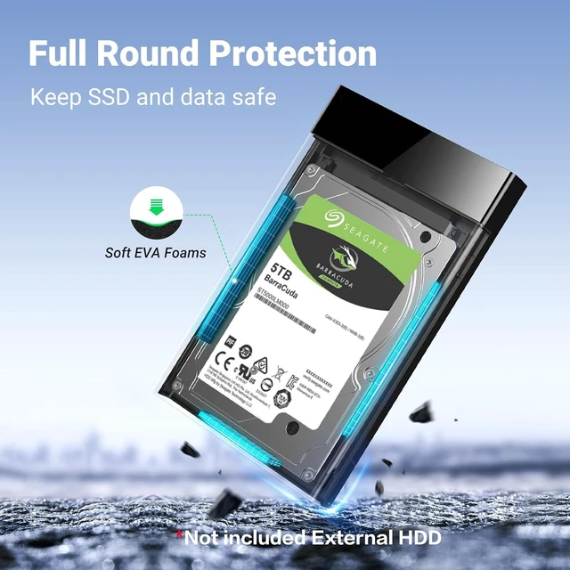 Alt view image 4 of 7 - UGREEN 2.5" Hard Drive Enclosure USB 3.0 to SATA III Adapter,5Gbps