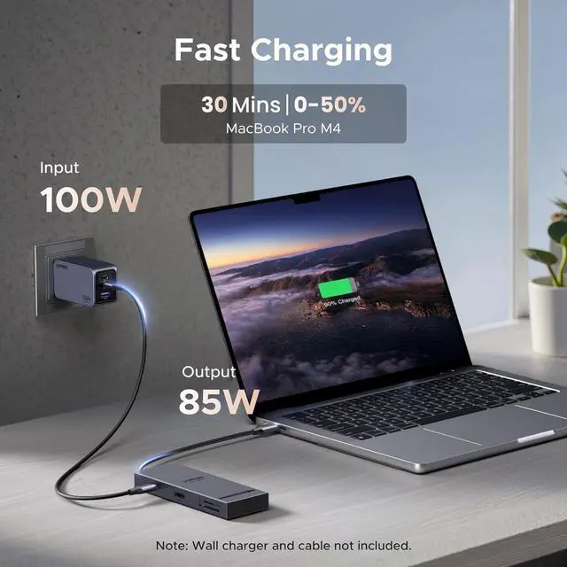 Alt view image 5 of 7 - Revodok Pro USB C Hub for Laptop 8 in 1 MacBook Docking Station 4K 60Hz HDMI, 100W PD Charging, USB-C & USB-A 10Gbps Data Ports, SD/TF Card Reader for MacBook Neo/Pro/Air, XPS, Thinkpad