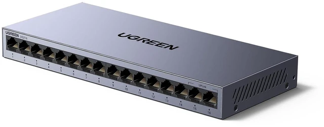 Main image of 16 Port Gigabit Switch, Plug & Play Network Hub, Standard/VLAN Mode