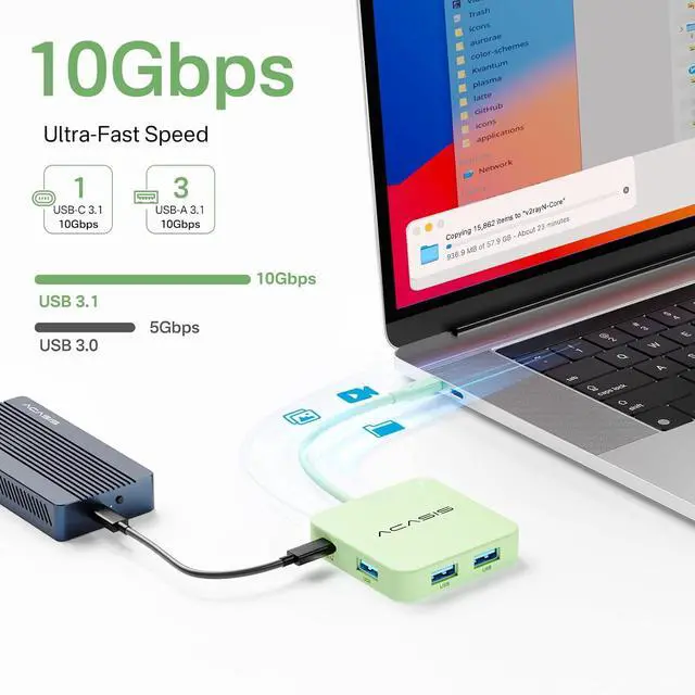 Alt view image 3 of 6 - USB C to Dual HDMI DisplayLink Adapter, 4K@60Hz, 2 HDMI & 3 USB-A Ports, 100W PD Charging, USB C DisplayLink Docking Station for Mac M1/M2/M3/Windows,USB A/C to Dual Monitor Adapter (Black)