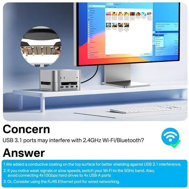 Alt view image 6 of 7 - Powered USB 3.0 Hub, 16 Port USB Hub Powered(Include 2*USB C 3.0+4 Smart Charging Port) with 60W Power Adapter, Support Wall Mount, USB Hub for PC Laptop, Mac, Printer, Camera