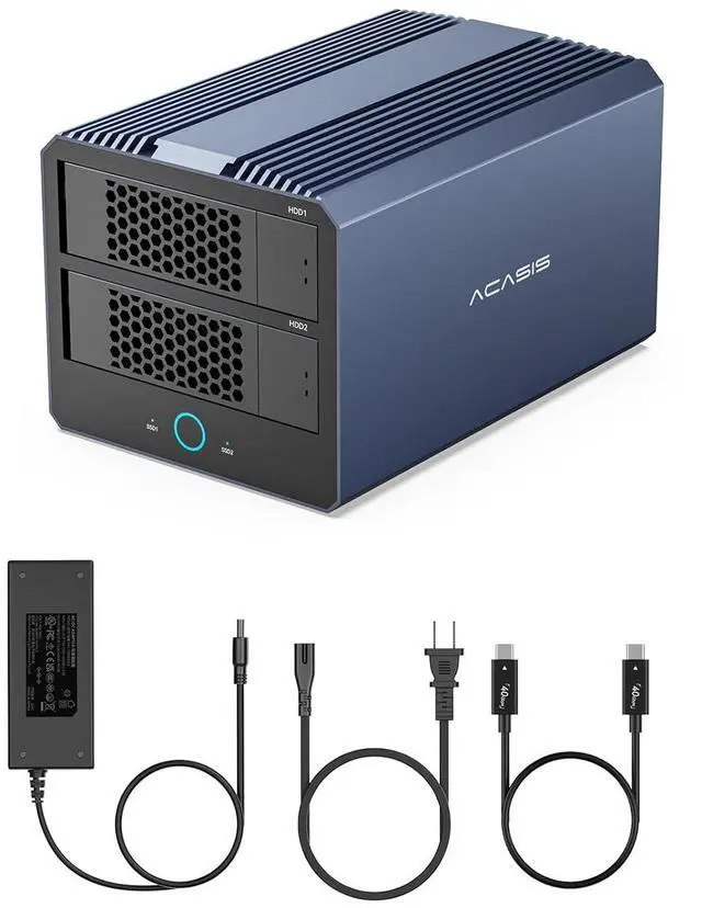 Main image of 40Gbps M.2 NVMe SSD Enclosure with Aluminum Heat-dissipating fins Noiseless USB4 External SSD Enclosure Prevents Throttling & Maintains High Speeds M.2 Enclosure Compatible M1/M2/M3M4/ MacBook
