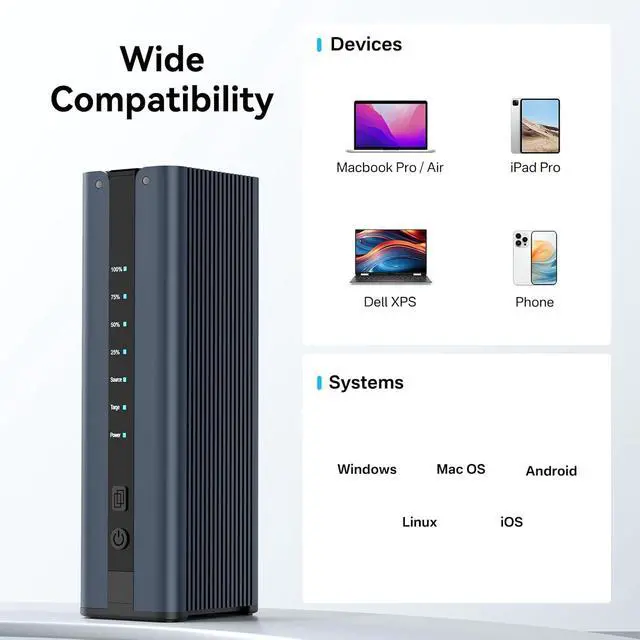 Alt view image 7 of 7 - USB C Docking Station Dual HDMI Monitor, Laptop Docking Station Triple Display, with 2 HDMI+DP(4K60Hz), Ethernet, 3 USBC 10Gbps,100W PD, SD/TF 3.0, Audio - for MacBook, Dell, Lenovo, Surface