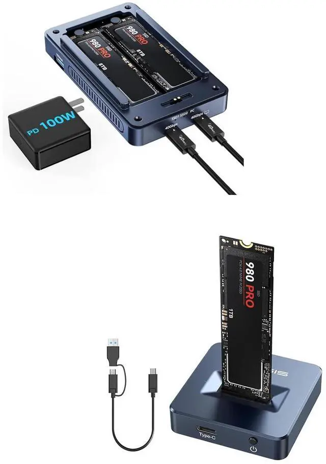 Main image of 40Gbps M.2 NVMe SSD Enclosure & 10Gbps NVME SSD Reader Adapter, Aluminium Alloy Housing Fast Heat Dissipation, TBU 405 Pro for M1 M2 Pro/Max, Compatible with USB4/3.2/3.1/3.0/2.0