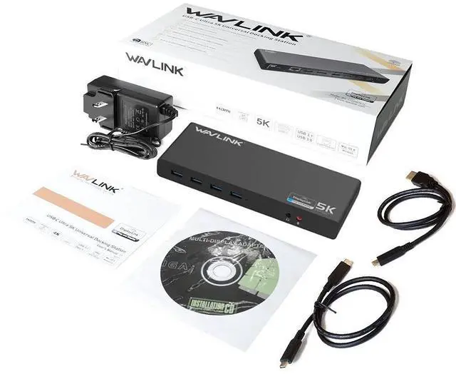Alt view image 5 of 5 - USB C Universal Laptop Docking Station, Dual 4K@60Hz Display & 5K Single Video Display for Laptop and PCs (2x4K@60Hz HDMI, 2x 4K@60Hz Display Port, Gigabit Ethernet, 6 USB 3.0, Audio)
