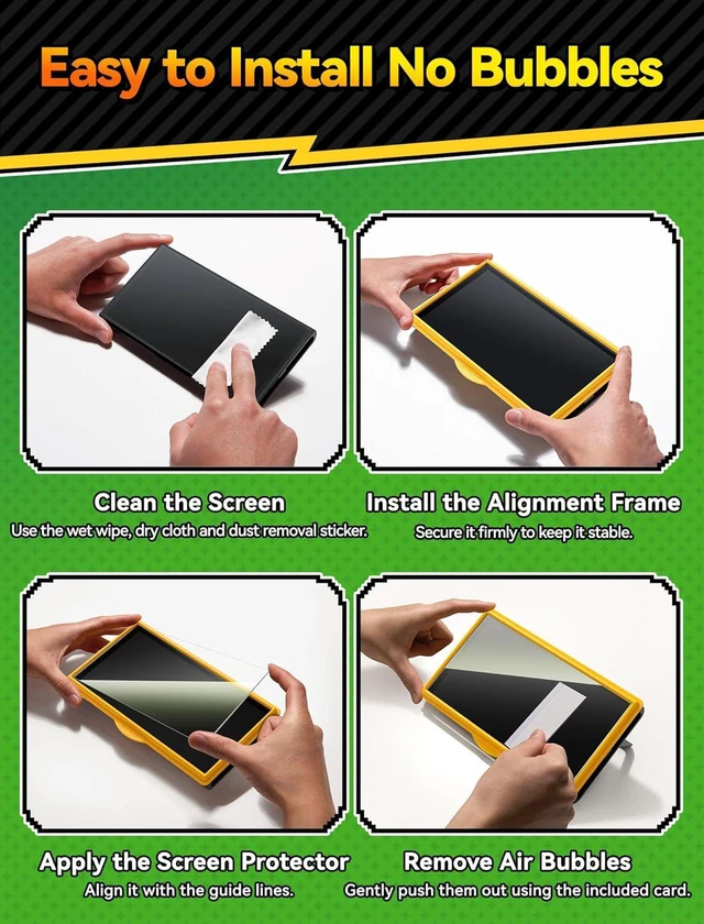 Alt view image 7 of 7 - 2-Pack 97% Blue Light Blocking Tempered Glass Screen Protector for Nintendo Switch 2, Easy to Install with Guide Frame, Eye Strain Relief, 9H Hardness Scratch Resistant Accessories for Switch2