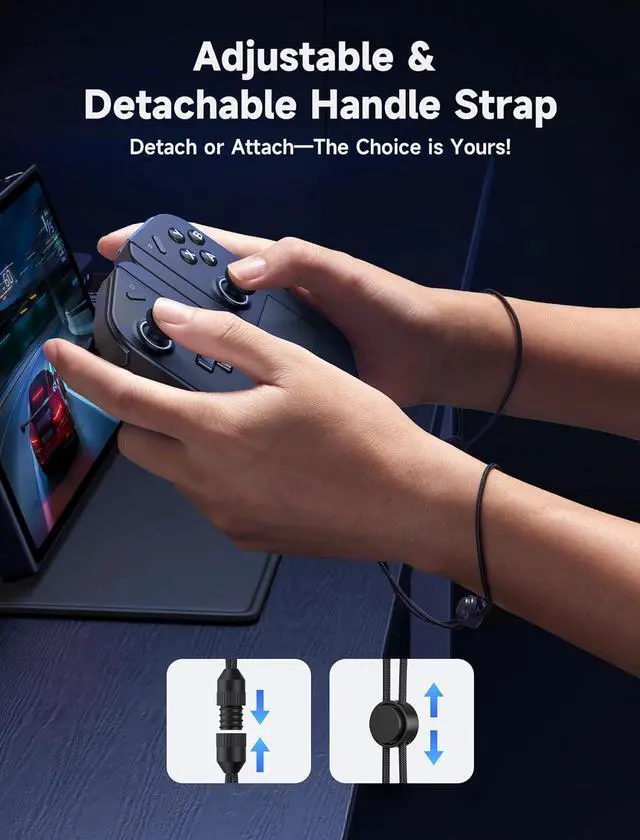 Alt view image 3 of 7 - Handle Strap Kit Compatible with Legion Go Controller, 2-Piece Set (Handle Strap, Support Base)