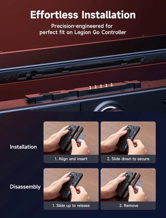 Alt view image 7 of 7 - Handle Strap Kit Compatible with Legion Go Controller, 2-Piece Set (Handle Strap, Support Base)
