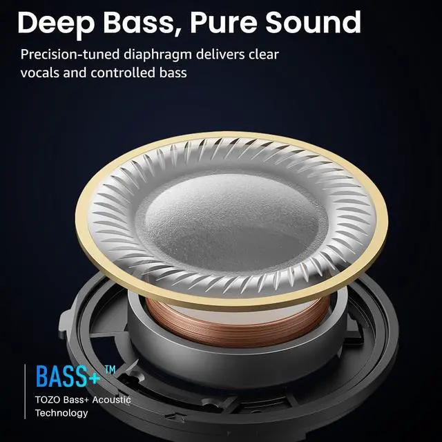 Alt view image 3 of 7 - A1 Wireless Earbuds Bluetooth 5.3 Light Weight in Ear IPX5 Waterproof Headphones 2 Mic for AI Calls, Immersive Premium Sound Bass Headset with Charging Case, 32 Presets EQ Customization via App