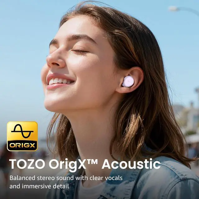 Alt view image 2 of 7 - A1 Wireless Earbuds Bluetooth 5.3 Light Weight in Ear IPX5 Waterproof Headphones 2 Mic for AI Calls, Immersive Premium Sound Bass Headset with Charging Case, 32 Presets EQ Customization via App