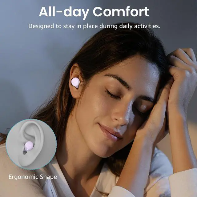 Alt view image 4 of 7 - A1 Wireless Earbuds Bluetooth 5.3 Light Weight in Ear IPX5 Waterproof Headphones 2 Mic for AI Calls, Immersive Premium Sound Bass Headset with Charging Case, 32 Presets EQ Customization via App