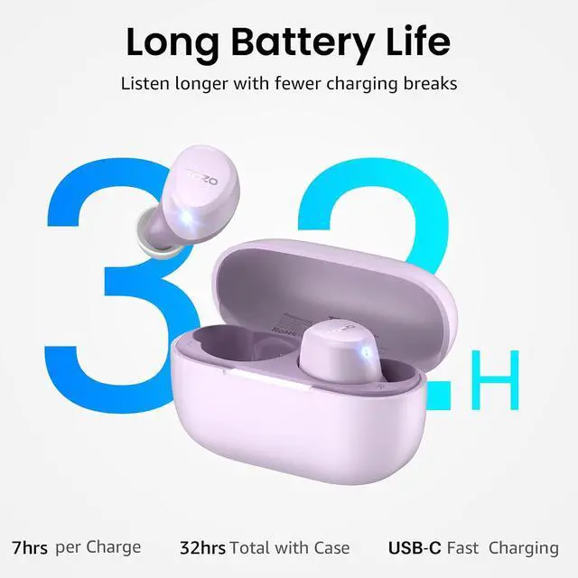 Alt view image 5 of 7 - A1 Wireless Earbuds Bluetooth 5.3 Light Weight in Ear IPX5 Waterproof Headphones 2 Mic for AI Calls, Immersive Premium Sound Bass Headset with Charging Case, 32 Presets EQ Customization via App
