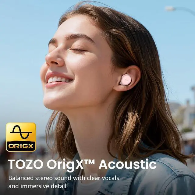 Alt view image 2 of 7 - A1 Wireless Earbuds Bluetooth 5.3 Light Weight in Ear IPX5 Waterproof Headphones 2 Mic for AI Calls, Immersive Premium Sound Bass Headset with Charging Case, 32 Presets EQ Customization via App