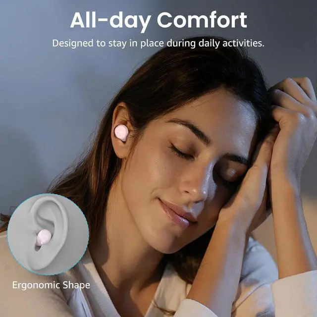 Alt view image 7 of 7 - A1 Wireless Earbuds Bluetooth 5.3 Light Weight in Ear IPX5 Waterproof Headphones 2 Mic for AI Calls, Immersive Premium Sound Bass Headset with Charging Case, 32 Presets EQ Customization via App