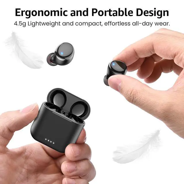 Alt view image 7 of 7 - T6 Wireless Earbuds, Bluetooth Ear Buds, Stereo Sound in Ear Headphones, 50 Hours Playtime, AI Clear Call, Wireless Charging Case, APP Customizable EQs, IPX8 Waterproof Earphones