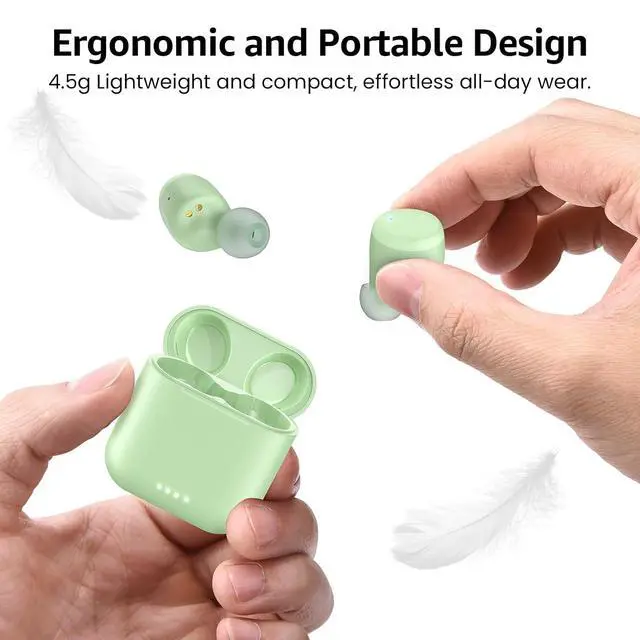 Alt view image 7 of 7 - T6 Wireless Earbuds, Bluetooth 5.3 Ear Buds, Stereo Sound in Ear Headphones, 50 Hours Playtime, Wireless Charging Case, APP Customizable EQs, IPX8 Waterproof Earphones