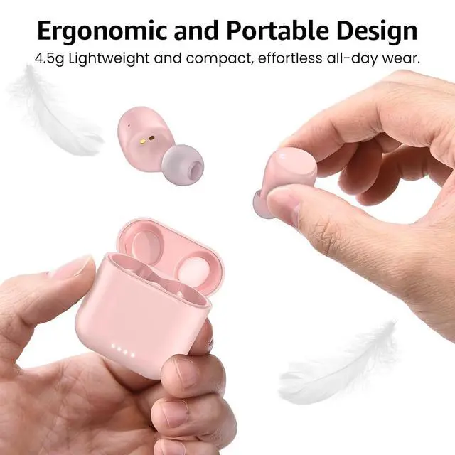 Alt view image 7 of 7 - T6 Wireless Earbuds, Bluetooth 5.3 Ear Buds, Stereo Sound in Ear Headphones, 50 Hours Playtime, Wireless Charging Case, APP Customizable EQs, IPX8 Waterproof Earphones