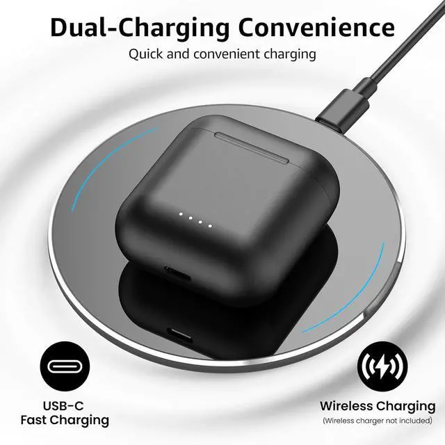 Alt view image 4 of 7 - T6 Wireless Earbuds, Bluetooth Ear Buds, Stereo Sound in Ear Headphones, 50 Hours Playtime, AI Clear Call, Wireless Charging Case, APP Customizable EQs, IPX8 Waterproof Earphones