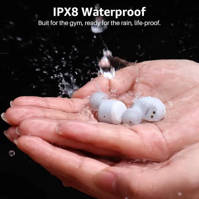 Alt view image 5 of 7 - T6 Wireless Earbuds, Bluetooth 5.3 Ear Buds, Stereo Sound in Ear Headphones, 50 Hours Playtime, Wireless Charging Case, APP Customizable EQs, IPX8 Waterproof Earphones