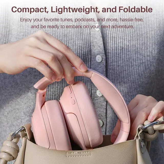 Alt view image 3 of 6 - Hybrid Active Noise Cancelling Headphones, Wireless Over Ear Bluetooth Headset