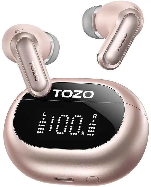 Main image of NC20 Active Noise Cancelling Wireless Earbuds, LDAC Hi-Res Sound Bluetooth Headphones, 6 Mics AI Call Ear Buds 80H Playtime, Dual Pairing, 32 EQ via App, IPX8 Waterproof, Wireless Charging Case