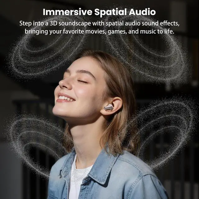 Alt view image 7 of 7 - NC20 Active Noise Cancelling Wireless Earbuds, LDAC Hi-Res Sound Bluetooth Headphones, 6 Mics AI Call Ear Buds 80H Playtime, Dual Pairing, 32 EQ via App, IPX8 Waterproof, Wireless Charging Case