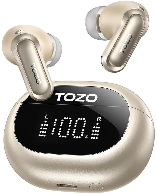 Main image of NC20 Active Noise Cancelling Wireless Earbuds, LDAC Hi-Res Sound Bluetooth Headphones, 6 Mics AI Call Ear Buds 80H Playtime, Dual Pairing, 32 EQ via App, IPX8 Waterproof, Wireless Charging Case