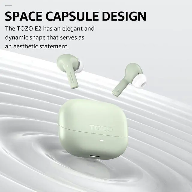 Alt view image 2 of 7 - E2 Wireless Earbuds with 2 Mics AI Call Noise Cancellation, 10mm Drivers with Powerful Bass, App Customize 32 EQs, 30H Playtime, Bluetooth 5.3 Ear Buds, Comfort Fit in-Ear Headphones
