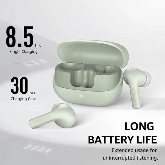Alt view image 3 of 7 - E2 Wireless Earbuds with 2 Mics AI Call Noise Cancellation, 10mm Drivers with Powerful Bass, App Customize 32 EQs, 30H Playtime, Bluetooth 5.3 Ear Buds, Comfort Fit in-Ear Headphones