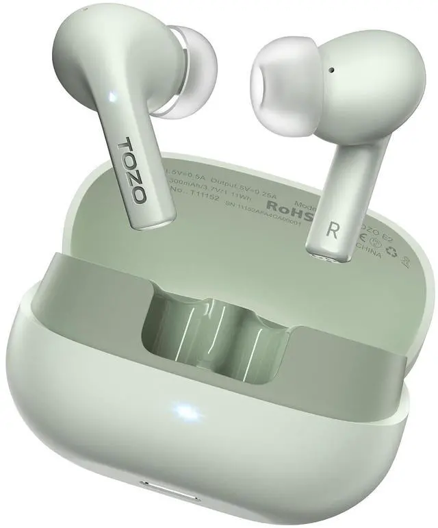 Main image of E2 Wireless Earbuds with 2 Mics AI Call Noise Cancellation, 10mm Drivers with Powerful Bass, App Customize 32 EQs, 30H Playtime, Bluetooth 5.3 Ear Buds, Comfort Fit in-Ear Headphones