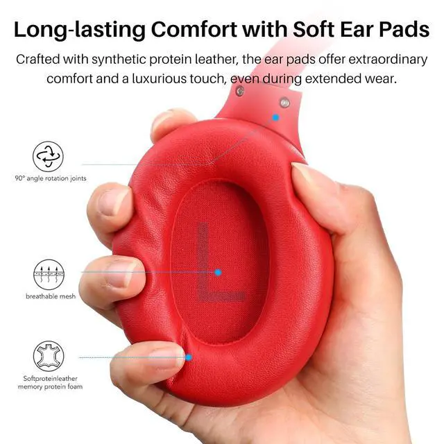 Alt view image 4 of 6 - HT2 Hybrid Active Noise Cancelling Headphones, Wireless Over Ear Bluetooth Headset, S8 AMOLED Smart Watch for Women, 1.32" HD Color Screen, Health Tracker Ladies Watch