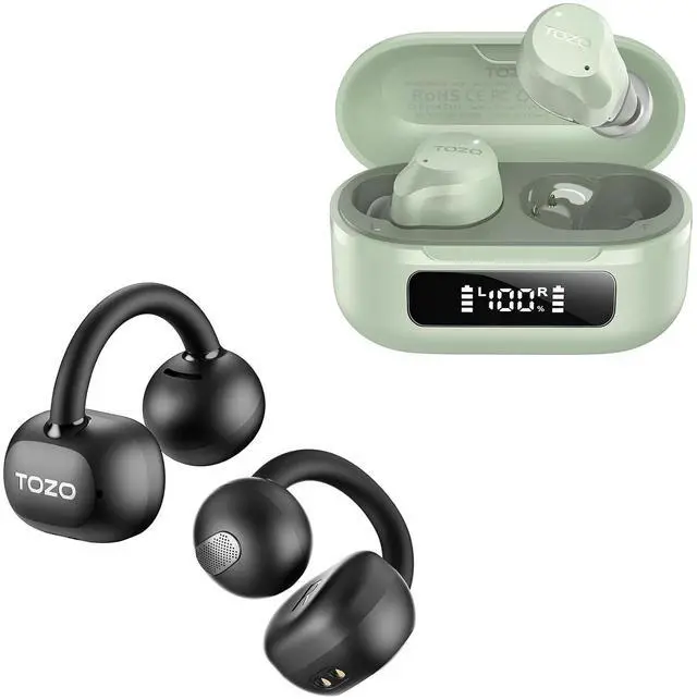Main image of OpenEarRing True Open Ear Headphones NC9 Hybrid Active Noise Cancelling Wireless Earbuds