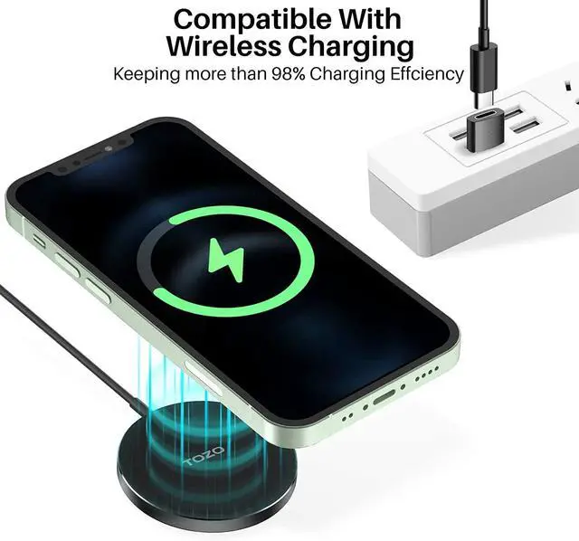 Alt view image 2 of 7 - 2025 Upgraded W6 Wireless Magnetic Charger, 15W Max Fast Wireless Charging Pad Compatible with iPhone 16/16 Plus/16 Pro Max /15/14/13/SE/12 Series, Samsung Galaxy S24/S23/S22 Series